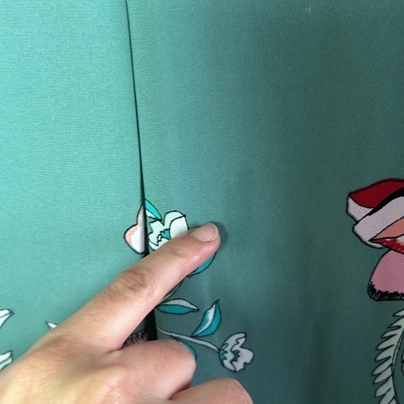 Candie's Mint Green Floral Button Down Blouse Size XL - Picture 10 of 16